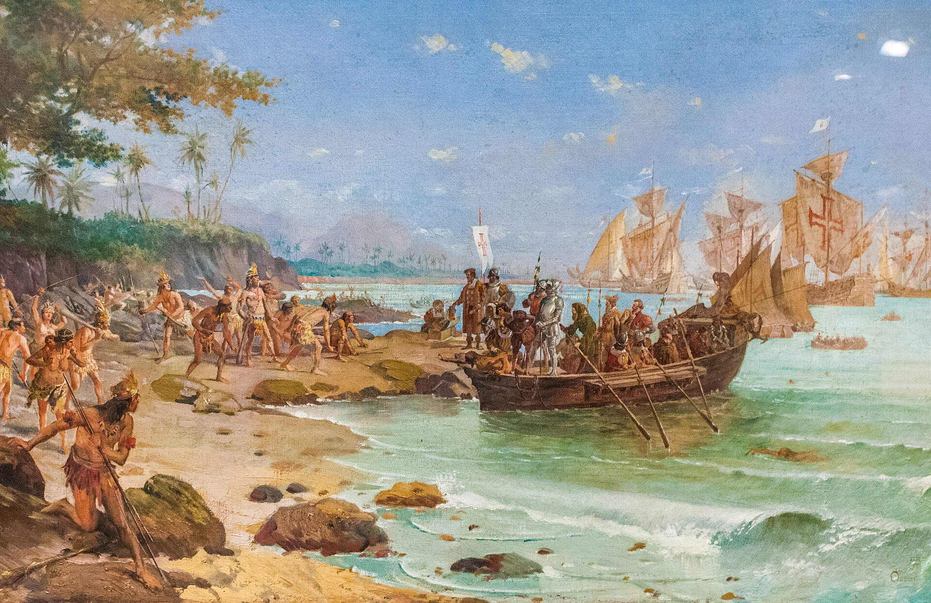 Desembarque de Pedro Álvares Cabral em Porto Seguro, de Oscar Pereira da Silva